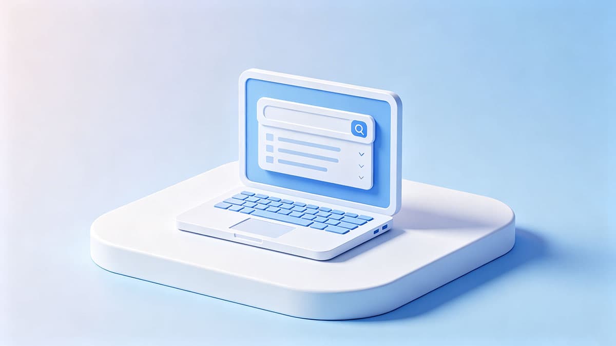 Google搜索框关键词挖掘方法示意图，3D笔记本搜索界面